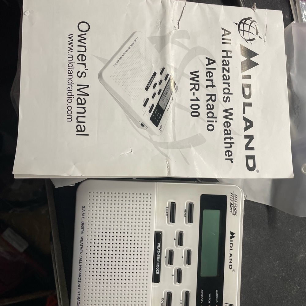 Midland WR100 Weather Alert Radio - White
